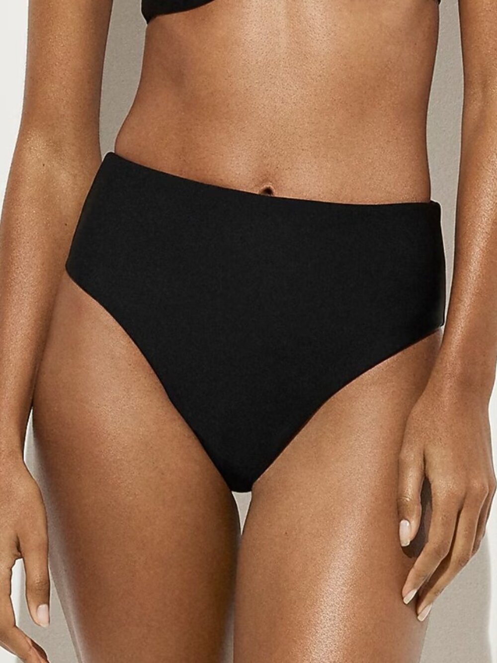 J. Crew Hallie bikini bottom in Classic Sculpt in Black size M CI684